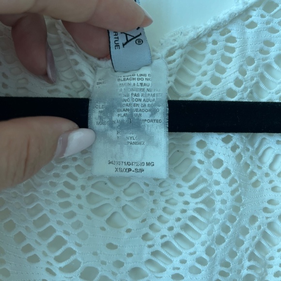 BECCA by Rebecca Virtue White Crochet Swim Cover-Up Dress - Picture 4 of 5